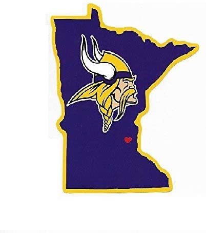 Minnesota Vikings 5 Inch Sticker Decal, Home State Design, Flat Vinyl, Full Adhesive Backing 2