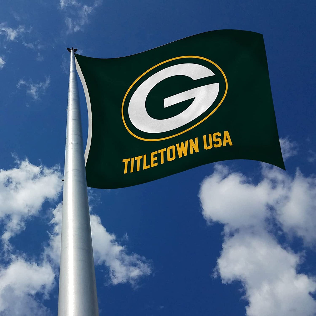 Green Bay Packers 3x5 Flag Banner Titletown Design Metal Grommets Outdoor Indoor 3