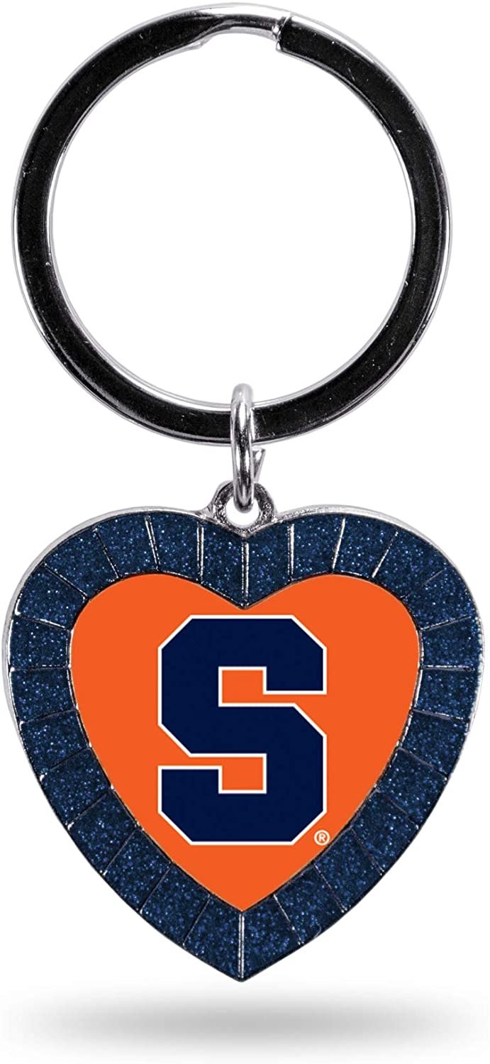 Syracuse University Orange Keychain Color Rhinestone Heart