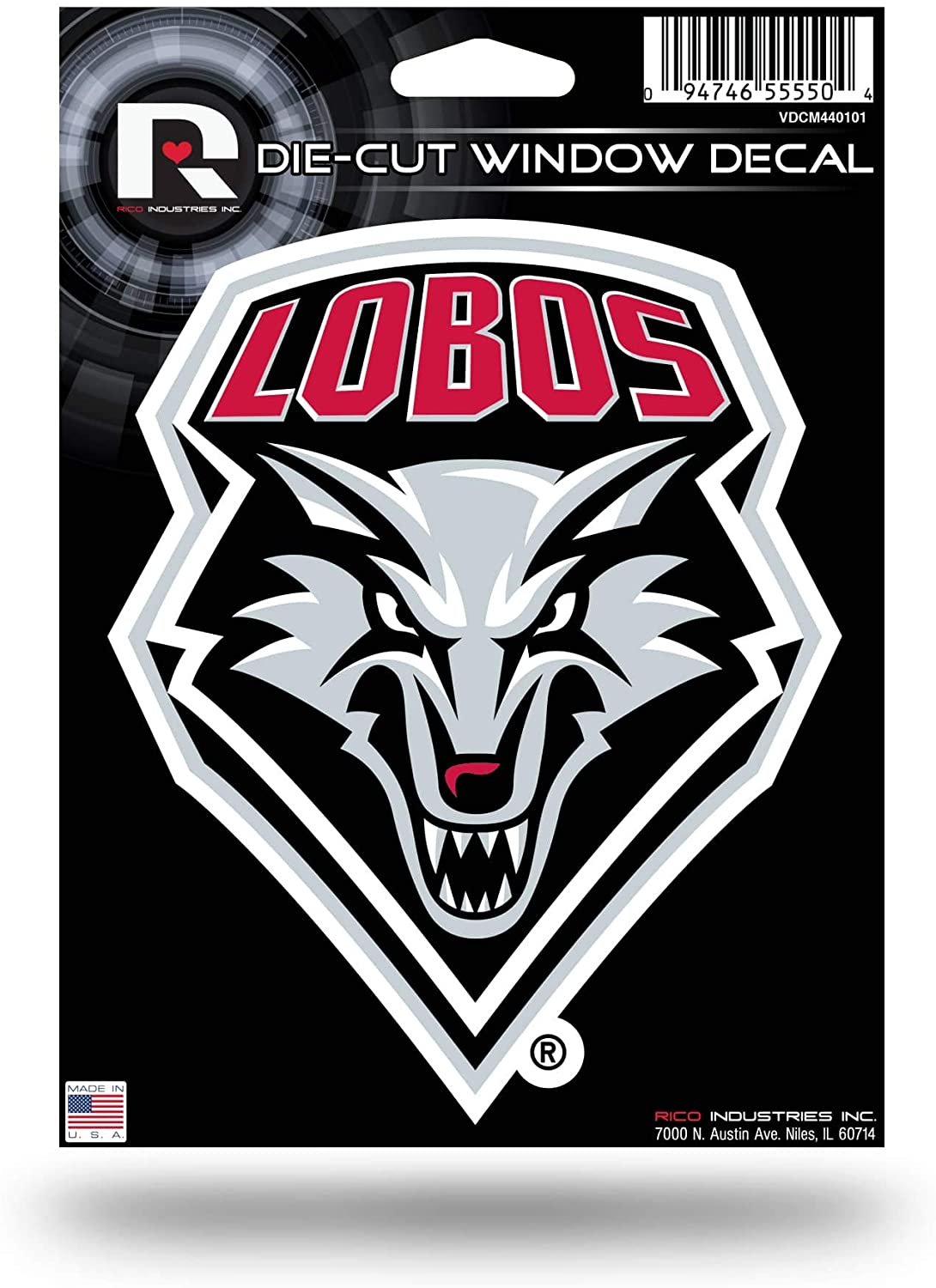 University of New Mexico Lobos 5 Inch Die Cut Flat Vinyl Decal Sticker Adhesive Backing