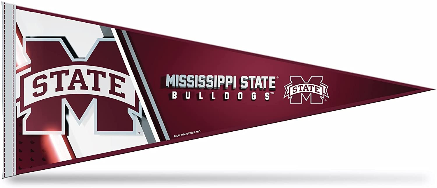 Mississippi State University Bulldogs Soft Felt Pennant, 12x30 Inch, Easy To Hang 1