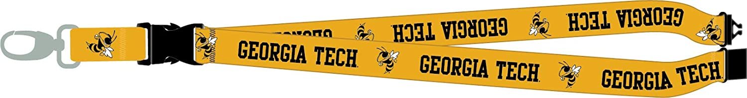 Georgia Tech Yellow Jackets Lanyard Keychain Double Sided Breakaway Safety Design Adult 18 Inch 1