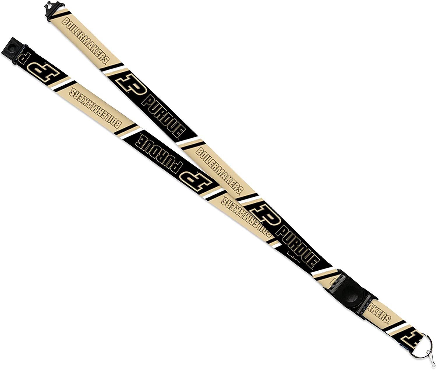 Purdue University Boilermakers Lanyard Keychain Double Sided 18 Inch Button Clip Safety Breakaway