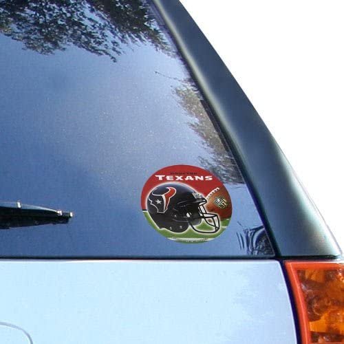 Houston Texans 4 Inch Flat Vnyl Round Decal Sticker Auto Home 1