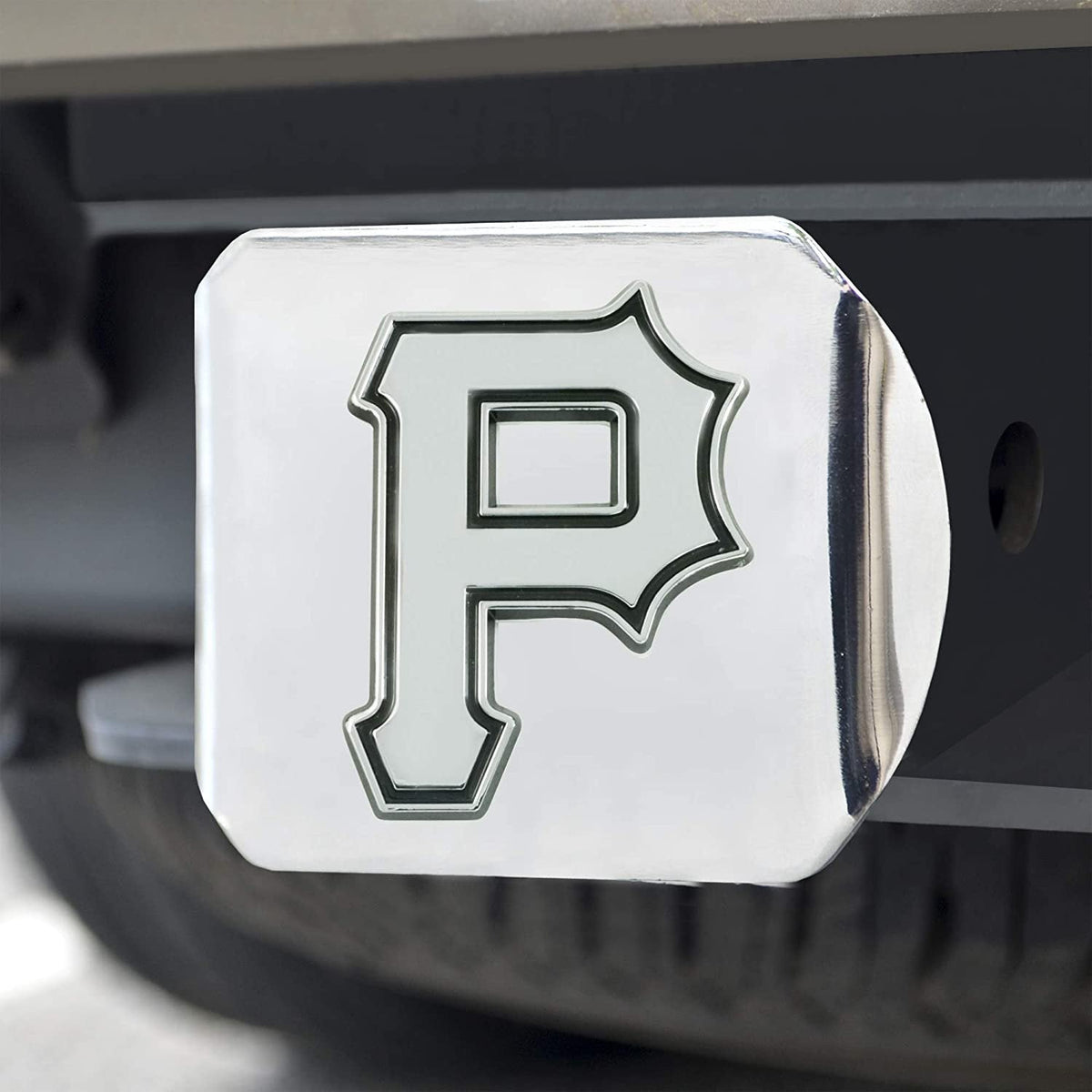 Pittsburgh Pirates Hitch Cover Solid Metal with Raised Chrome Metal Emblem 2" Square Type III 2