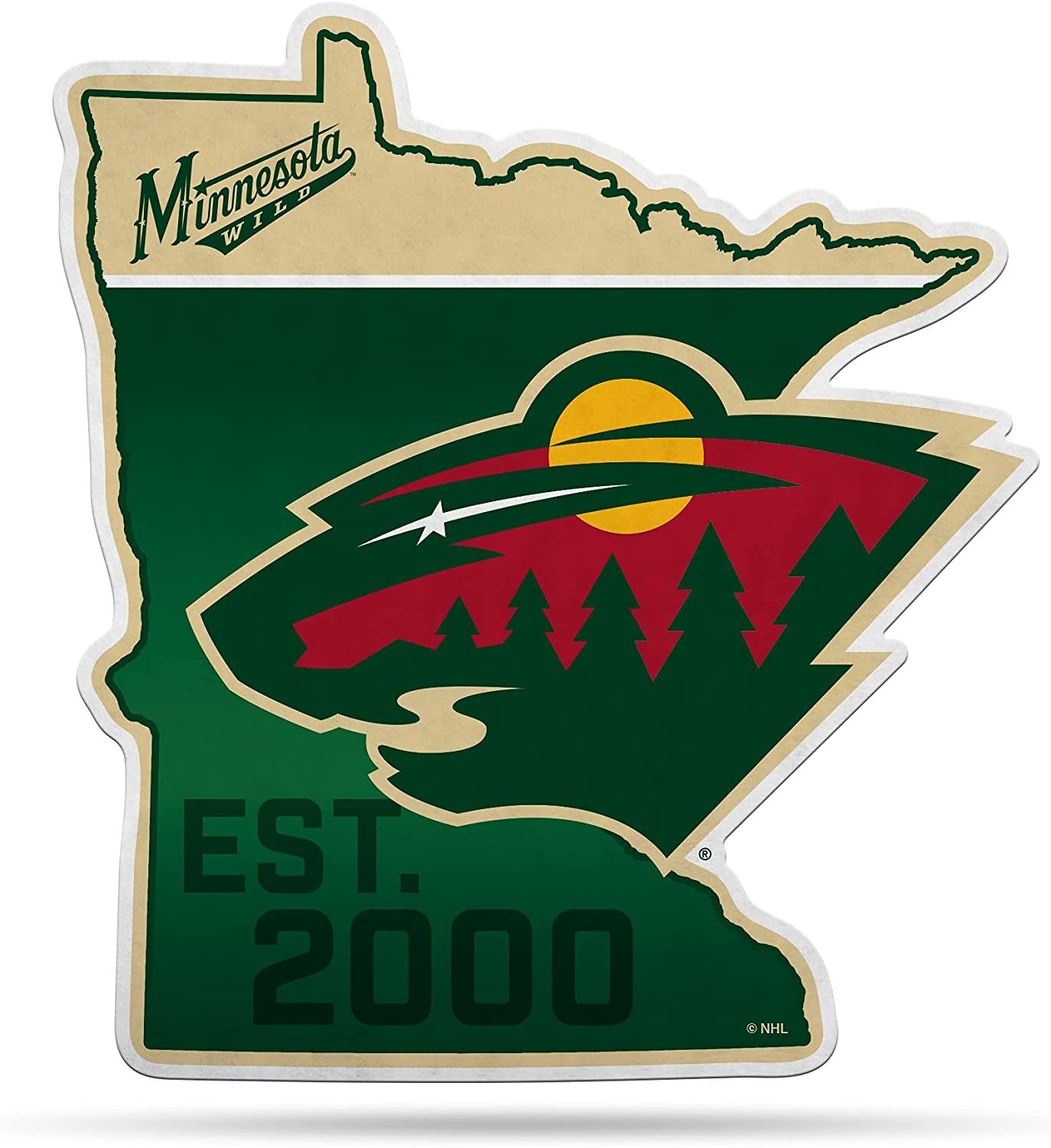 Minnesota Wild 18" State Design Pennant Soft Felt