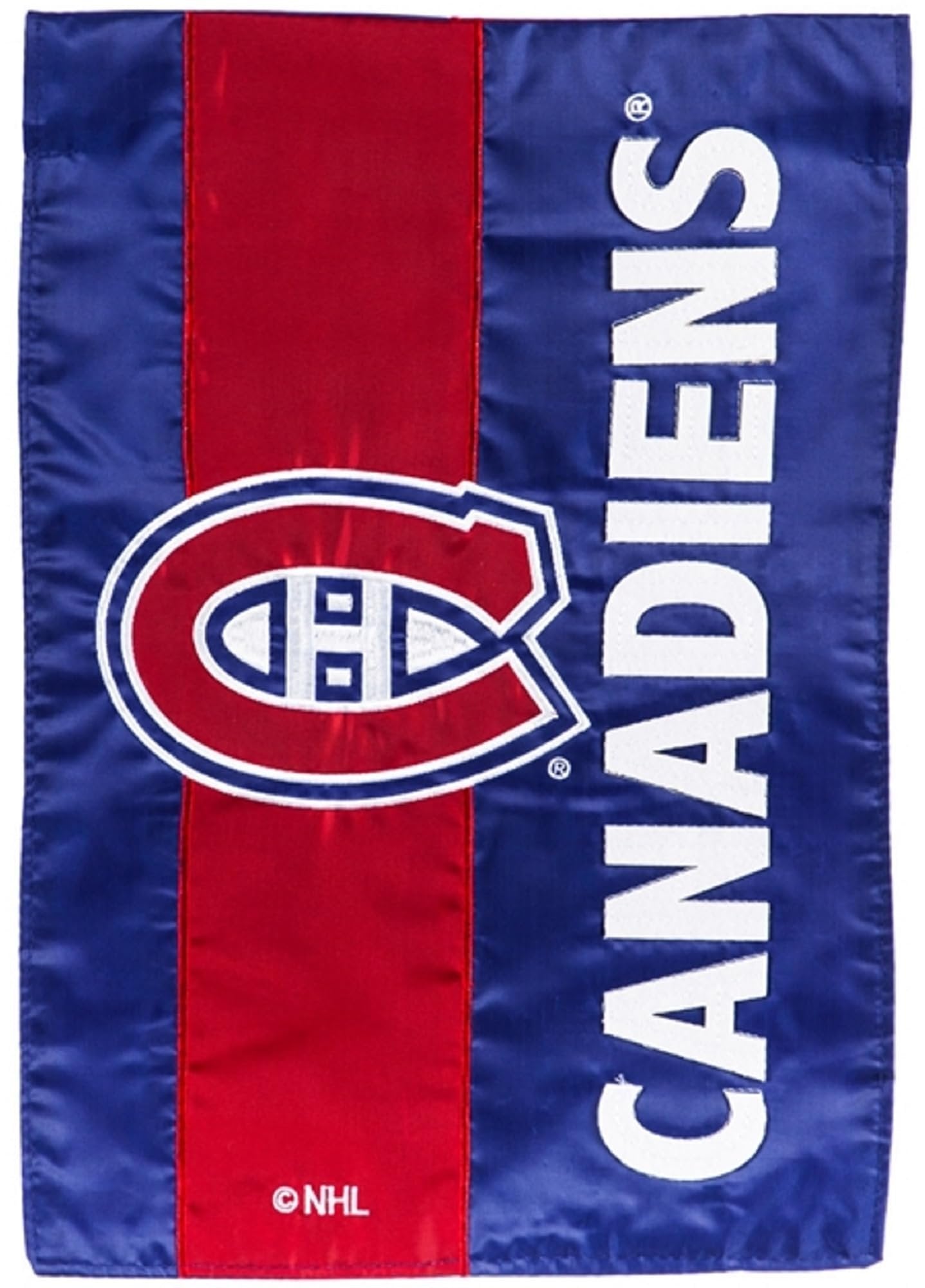 Montreal Canadiens Premium Double Sided Garden Flag Banner, Embroidered Applique, 12.5 x 18 inch, Indoor Outdoor Use, Display Stand Sold Separately