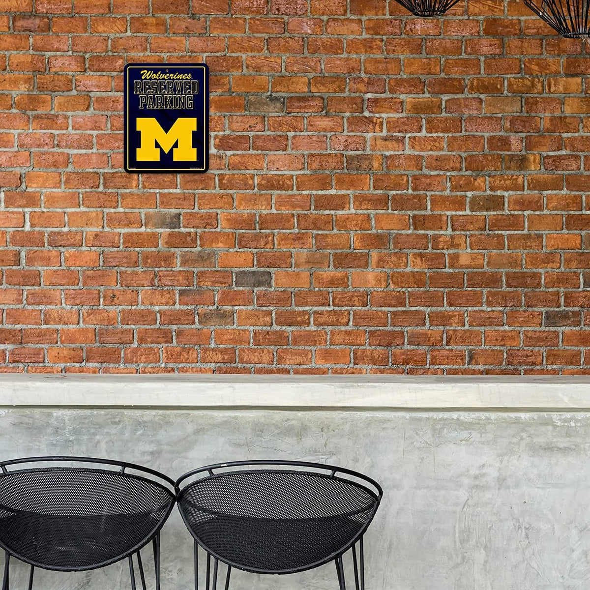 University of Michigan Wolverines Metal Parking Novelty Wall Sign 8.5 x 11 Inch