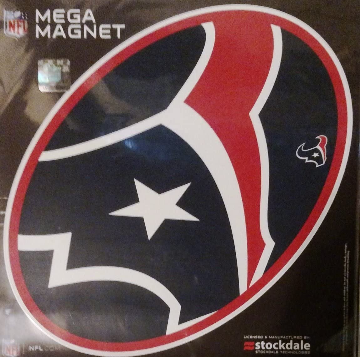 Houston Texans MEGA Style Logo 12" Magnet Heavy Duty Auto Home NFL Football 1