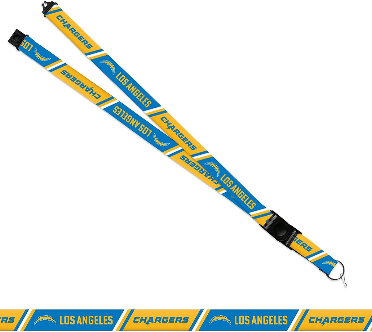 Los Angeles Chargers Lanyard Keychain Double Sided Breakaway Safety Design Adult 18 Inch 2
