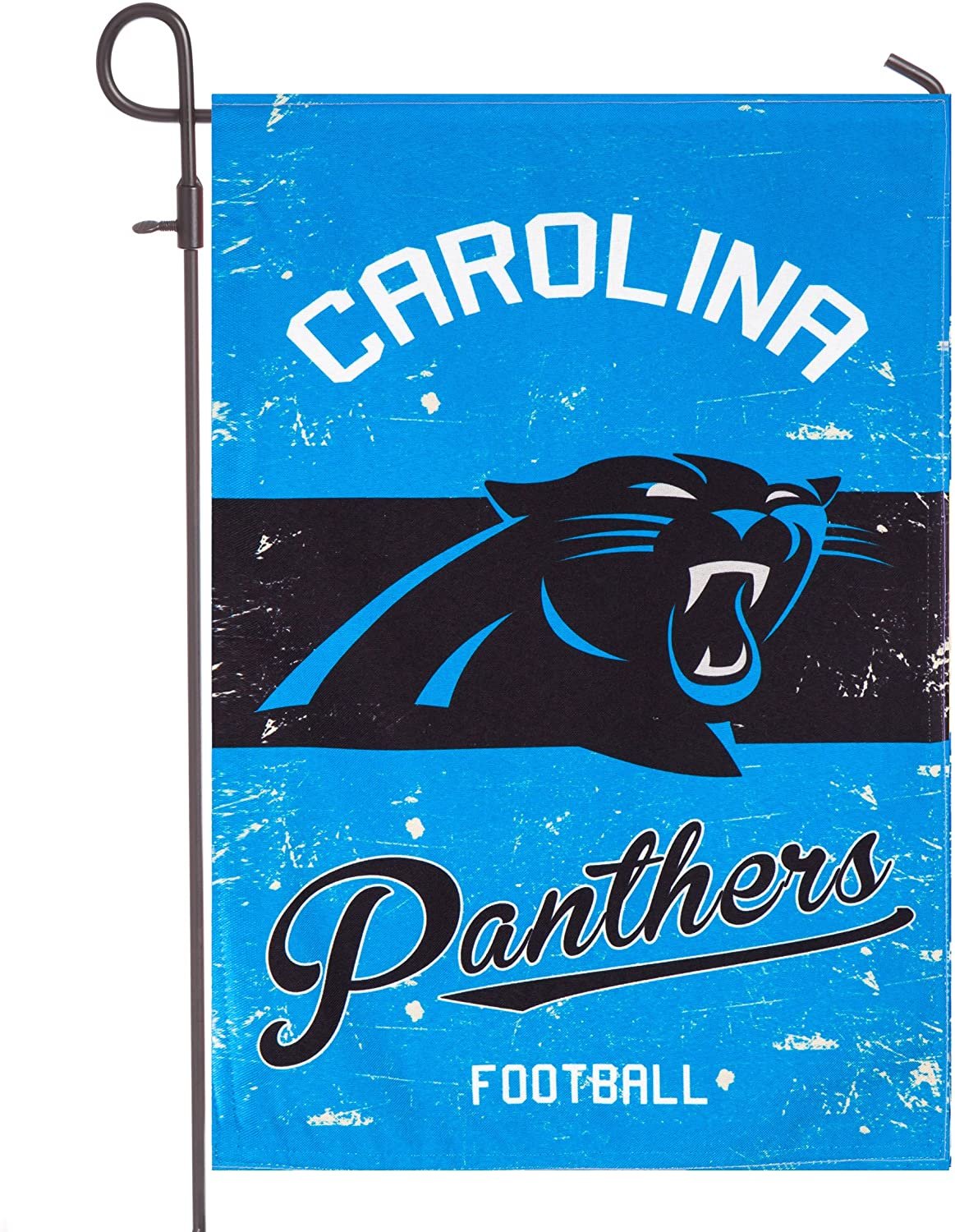Carolina Panthers Premium Garden Flag Banner, Double Sided, Linen, Vintage Style, 13x18 Inch 3