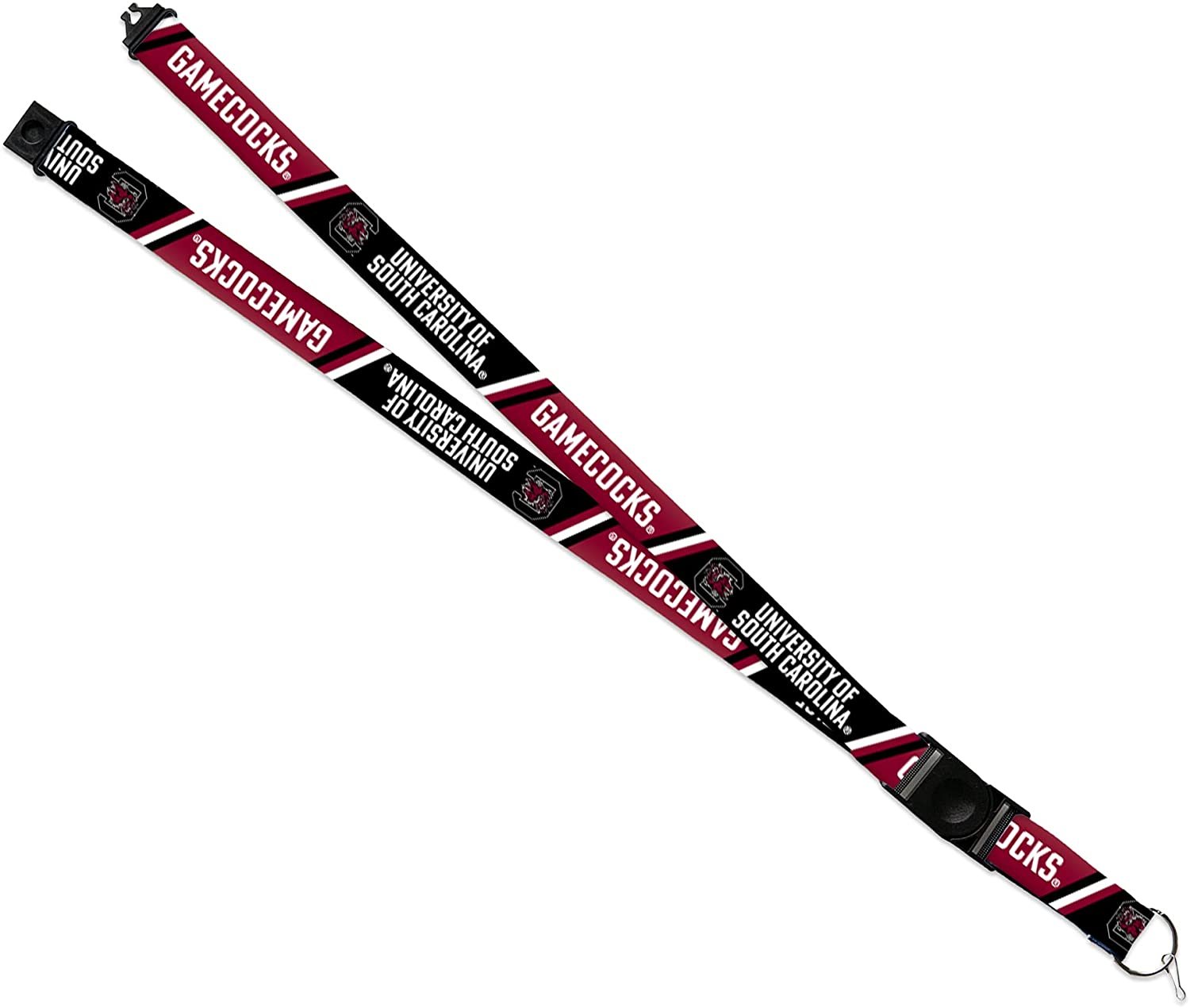 University of South Carolina Gamecocks Lanyard Keychain Double Sided 18 Inch Button Clip Safety Breakaway