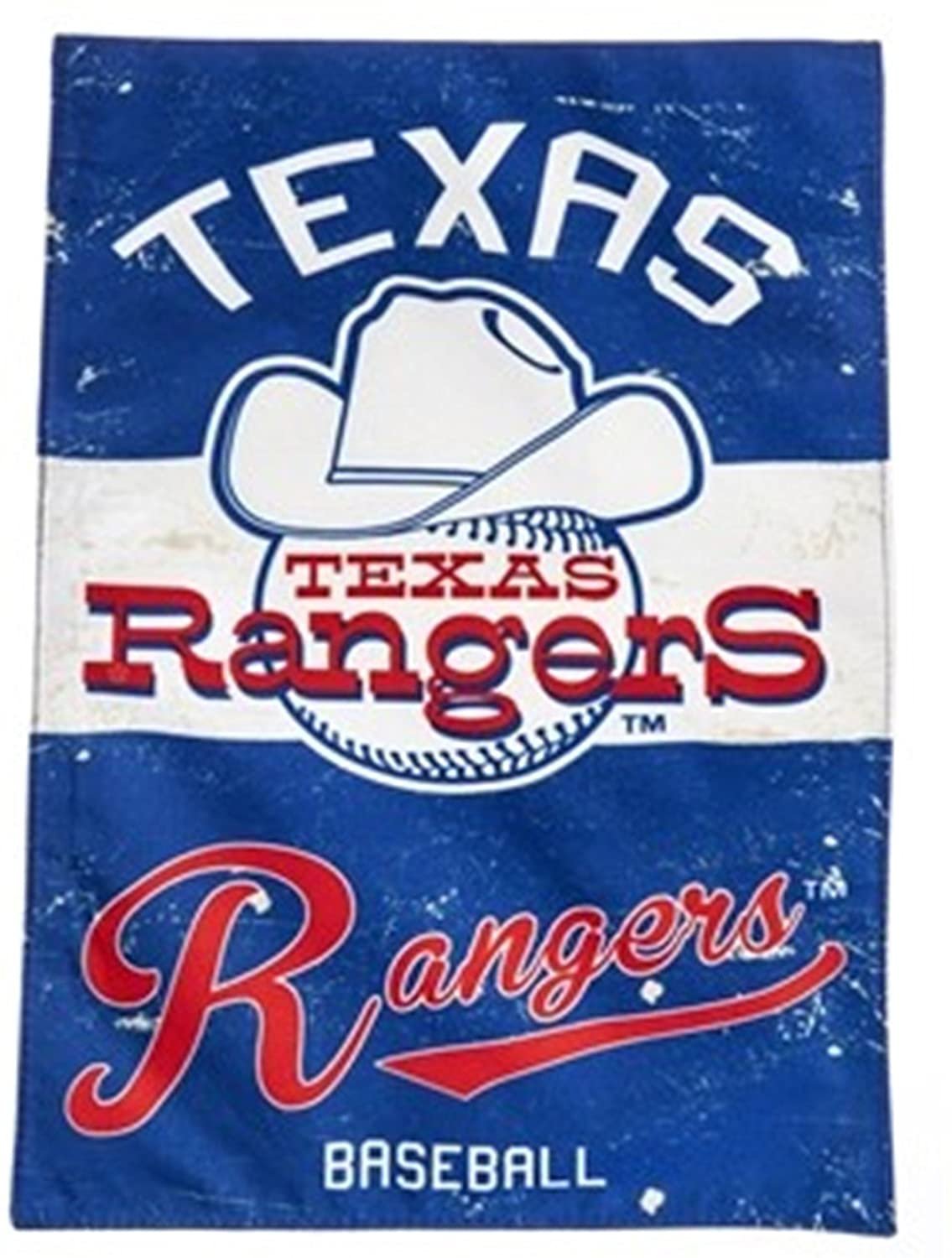Texas Rangers Premium 2-Sided Garden Flag Banner, Vintage Retro Design, Linen, 13x18 Inch 1
