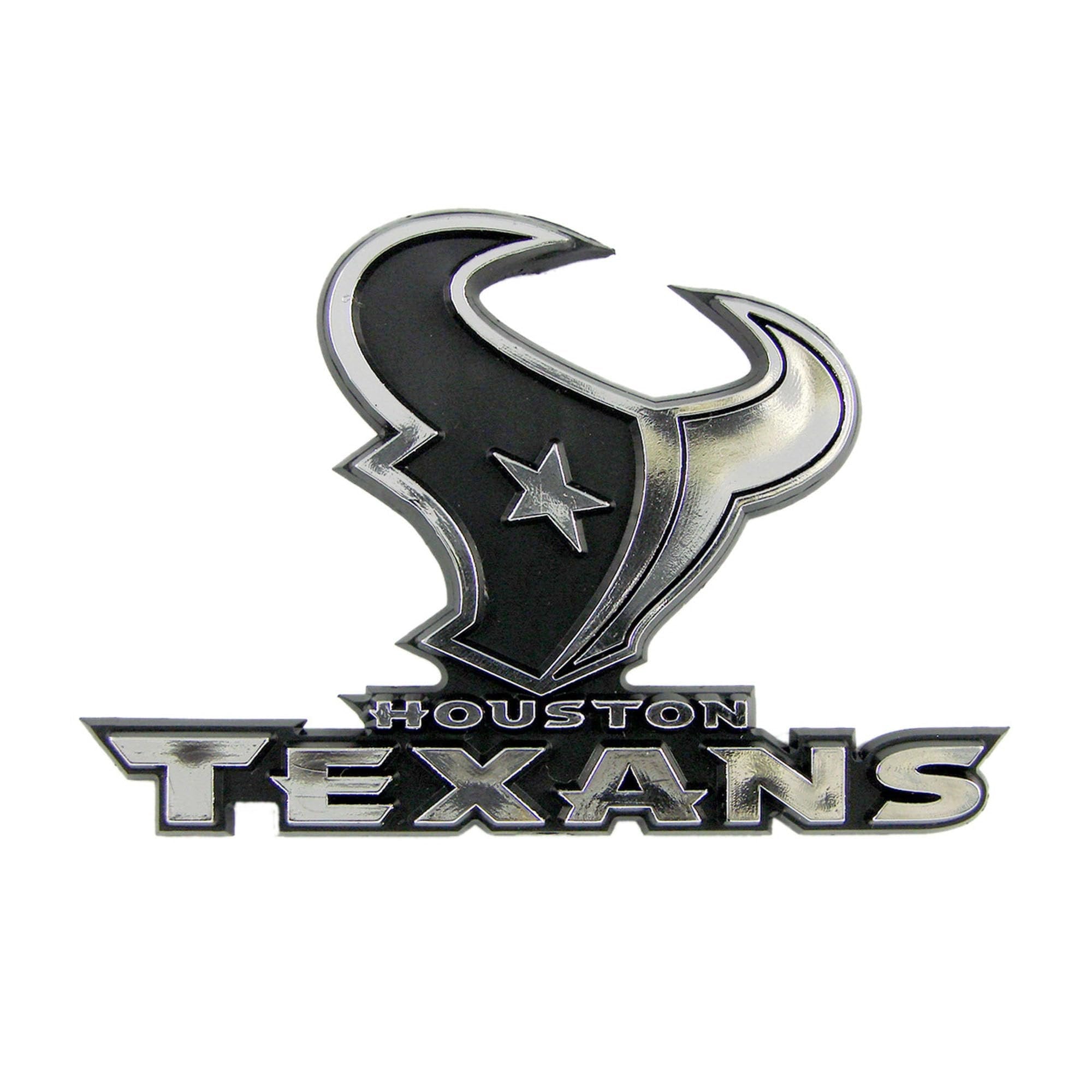 FANMATS 60289 Houston Texans Molded Chrome Plastic Emblem