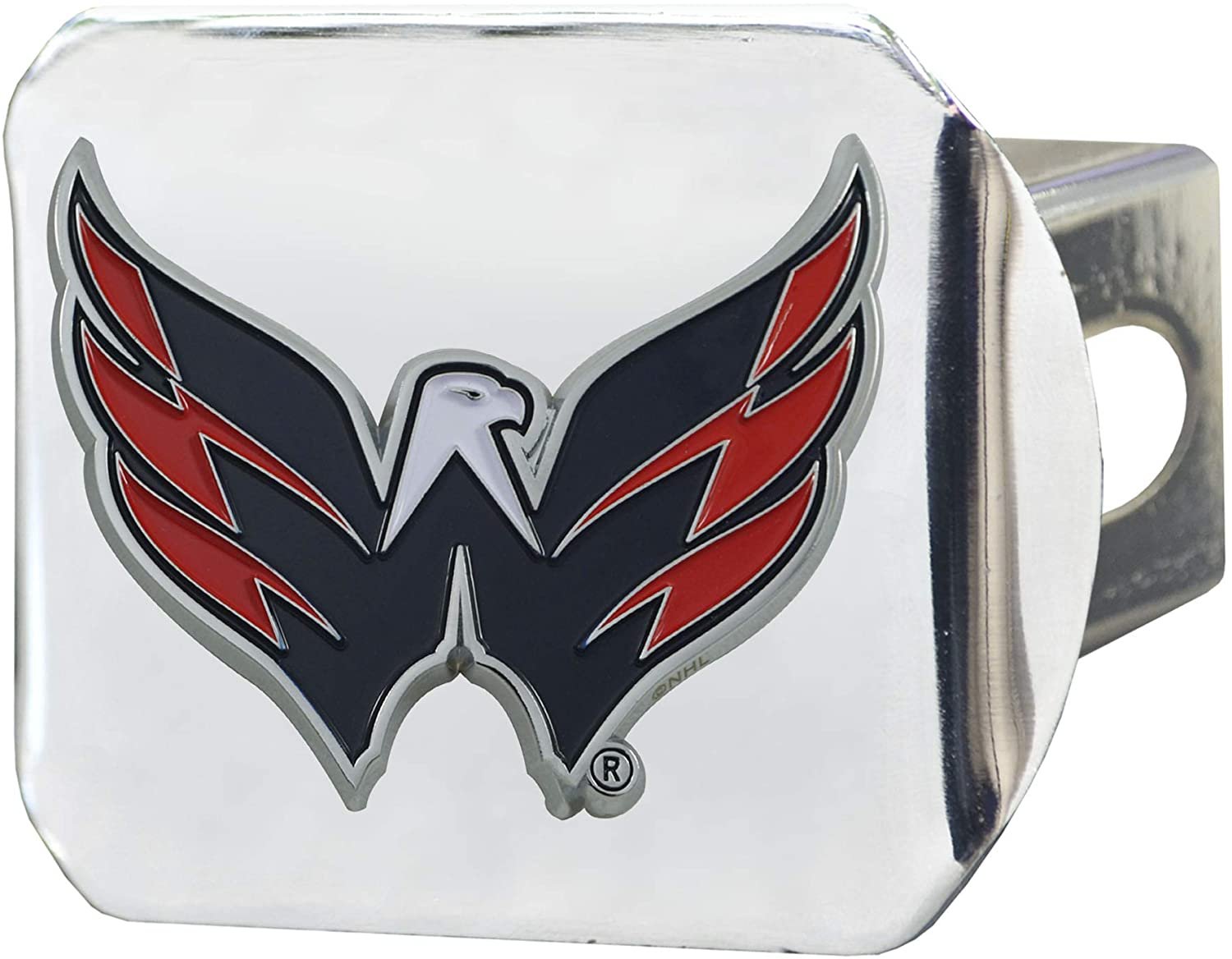 Washington Capitals Hitch Cover Solid Metal with Raised Color Metal Emblem 2" Square Type III