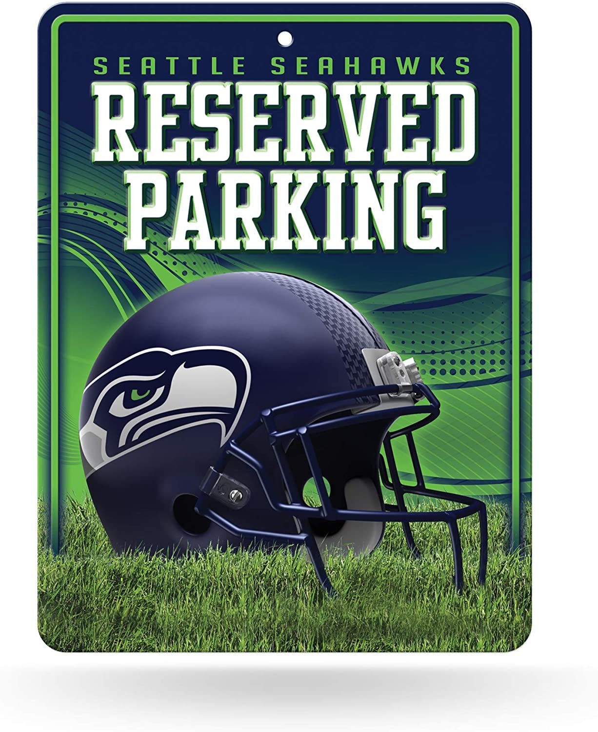 Seattle Seahawks 8-Inch by 11-Inch Metal Parking Sign Décor 1