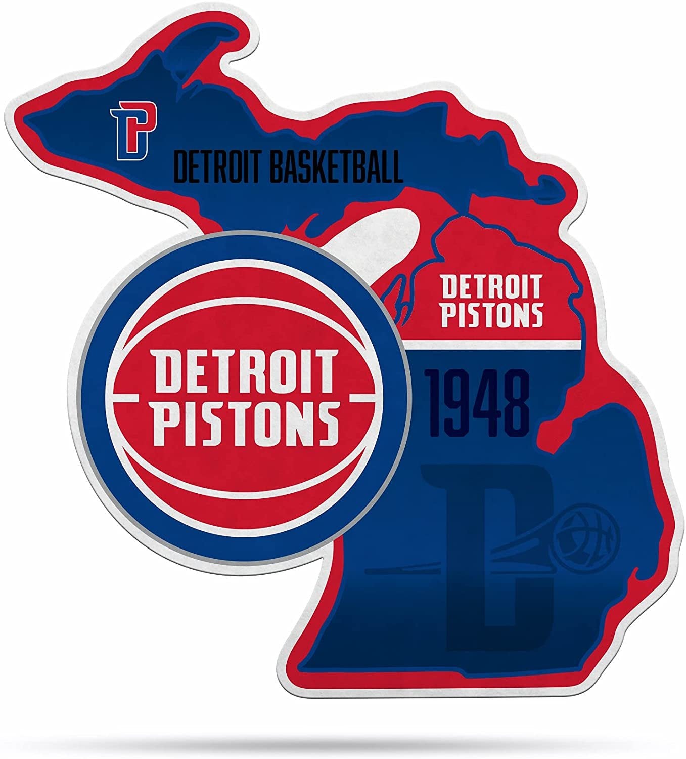 Detroit Pistons 18" State Design Pennant Soft Felt