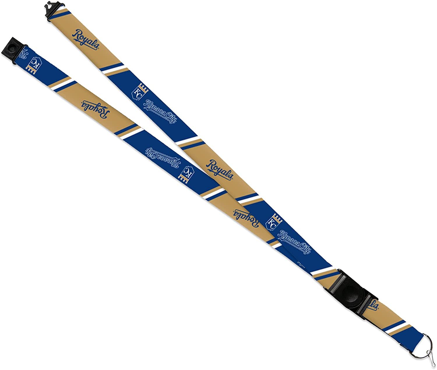 Kansas City Royals Lanyard Keychain Double Sided 18 Inch Button Clip Safety Breakaway 1