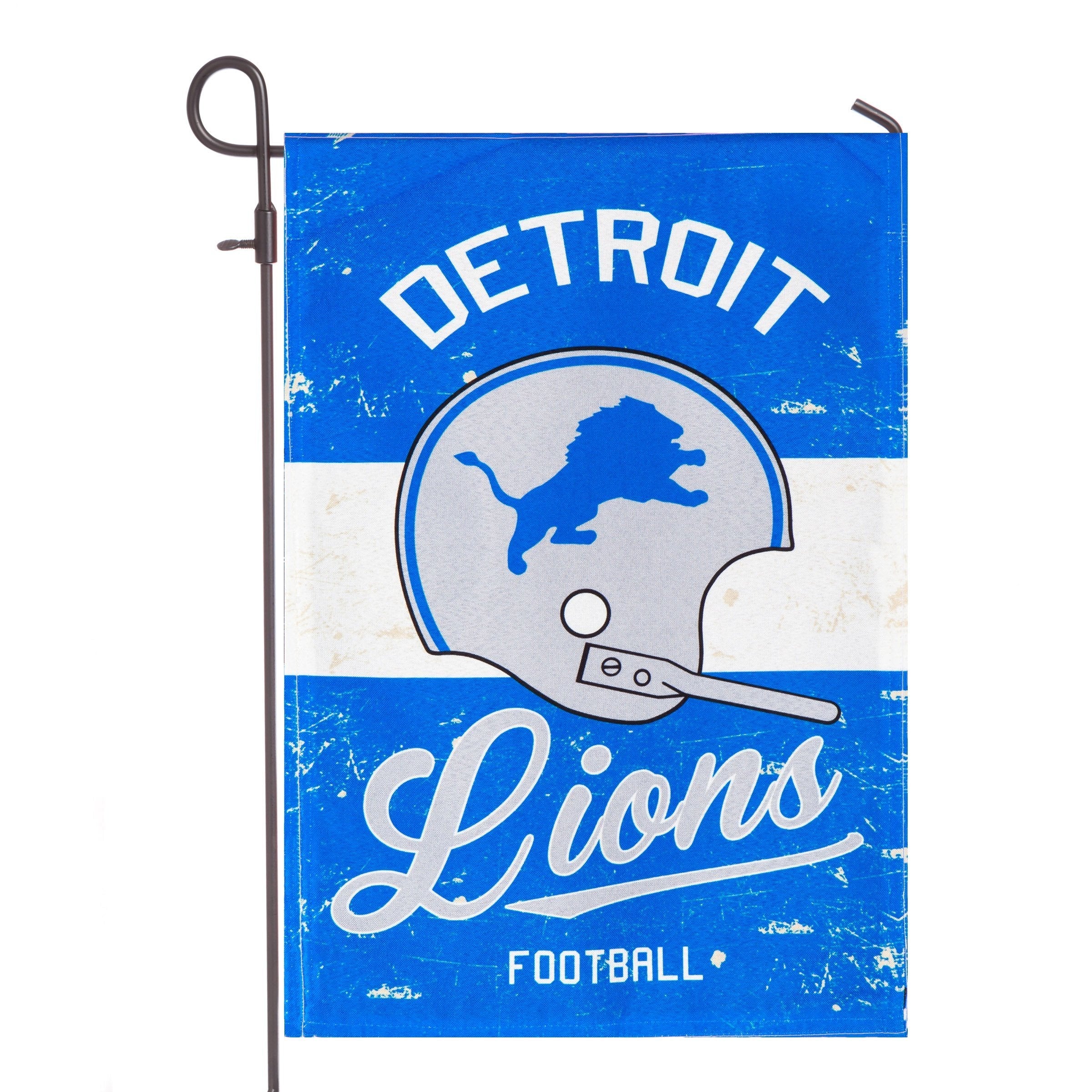 Detroit Lions Premium Double Sided Garden Flag Banner, Vintage Design, Linen, 13x18 Inch, Outdoor, Display Pole Sold Separately 3