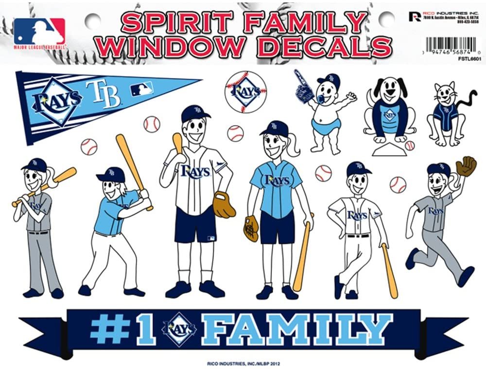 MLB Tampa Bay Rays Spirit Family Window Decals 1