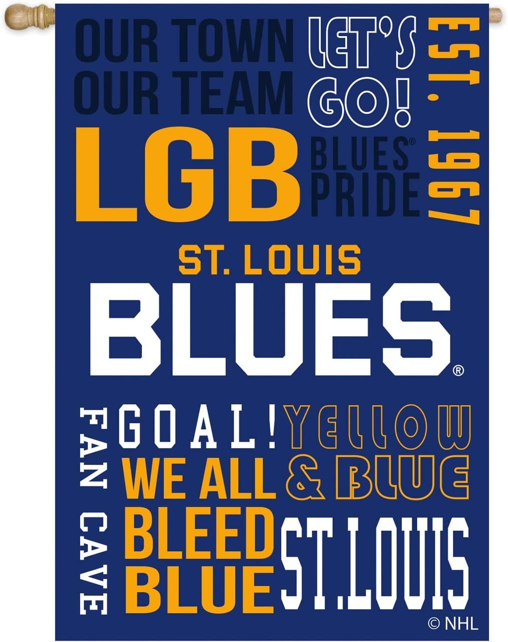 St Louis Blues Premium Double Sided Banner Flag 28x44 Inch Fan Rules Design Indoor Outdoor 3