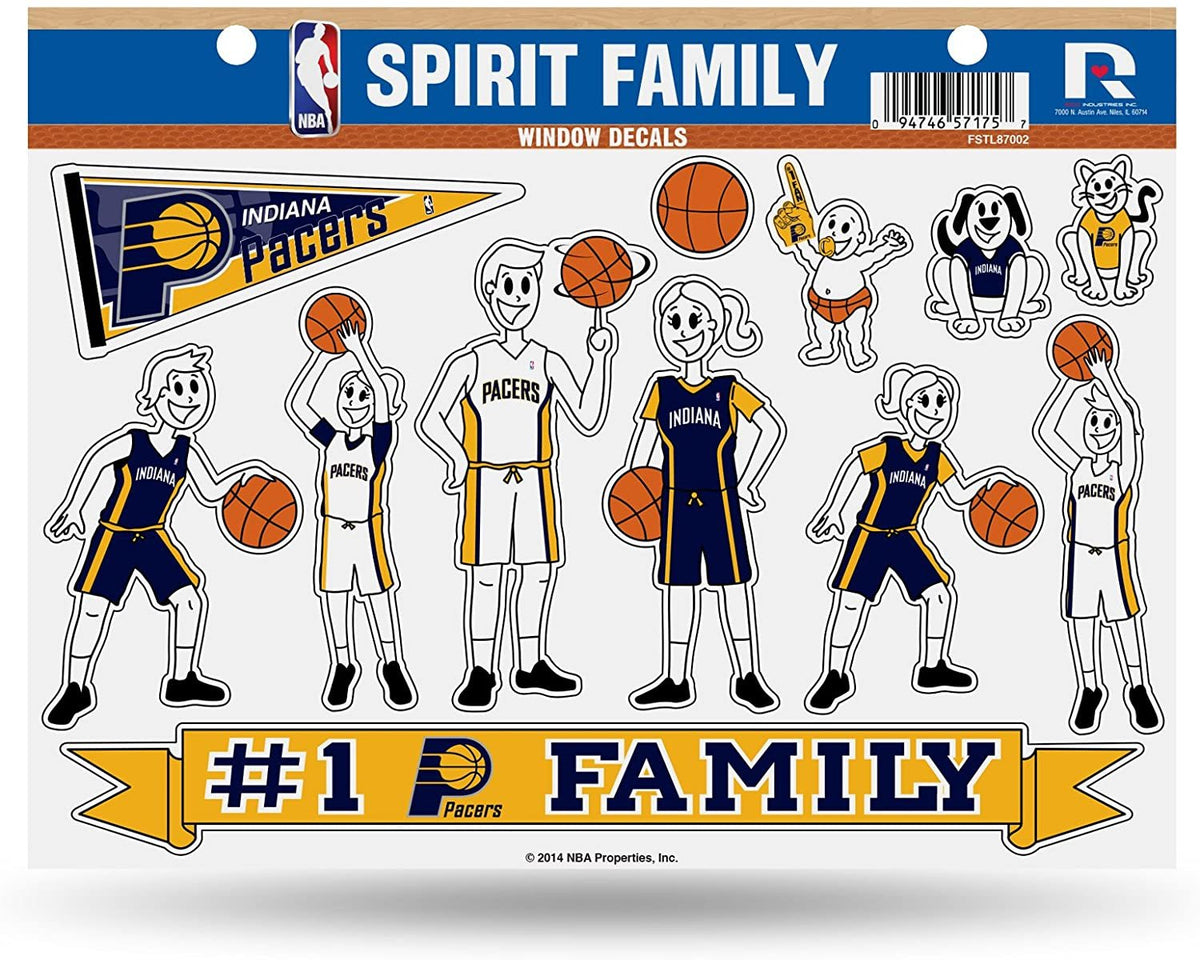 NBA Indiana Pacers Family Decals Sheet 1