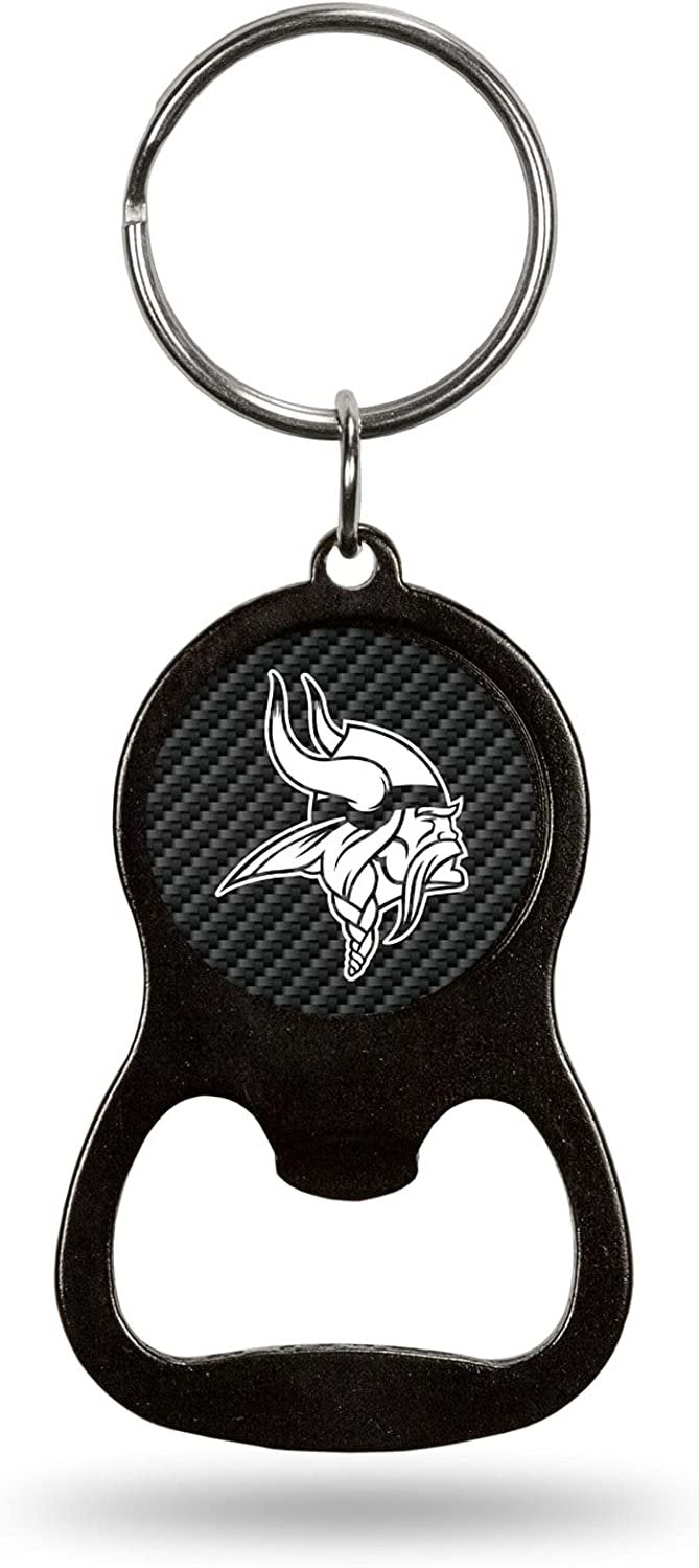 Minnesota Vikings Keychain Bottle Opener Carbon Fiber Design Metal Football