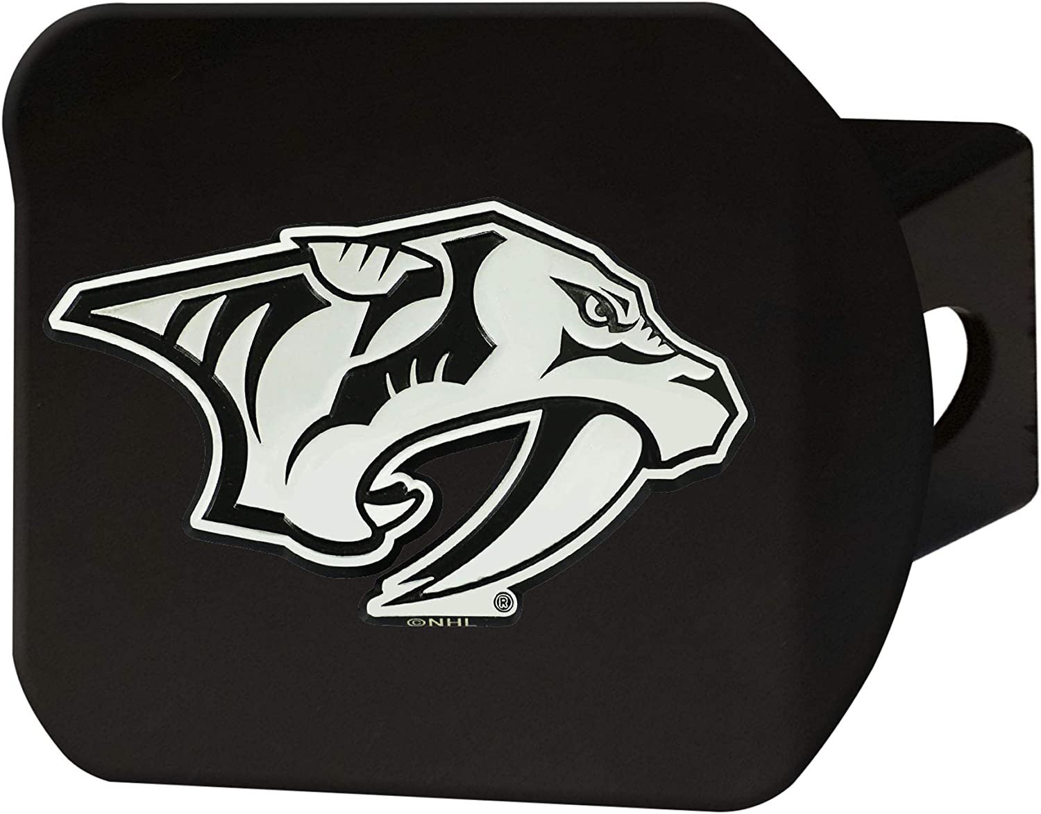 FANMATS NHL - Nashville Predators Black Metal Hitch Cover, 2in. Type iii (24298)