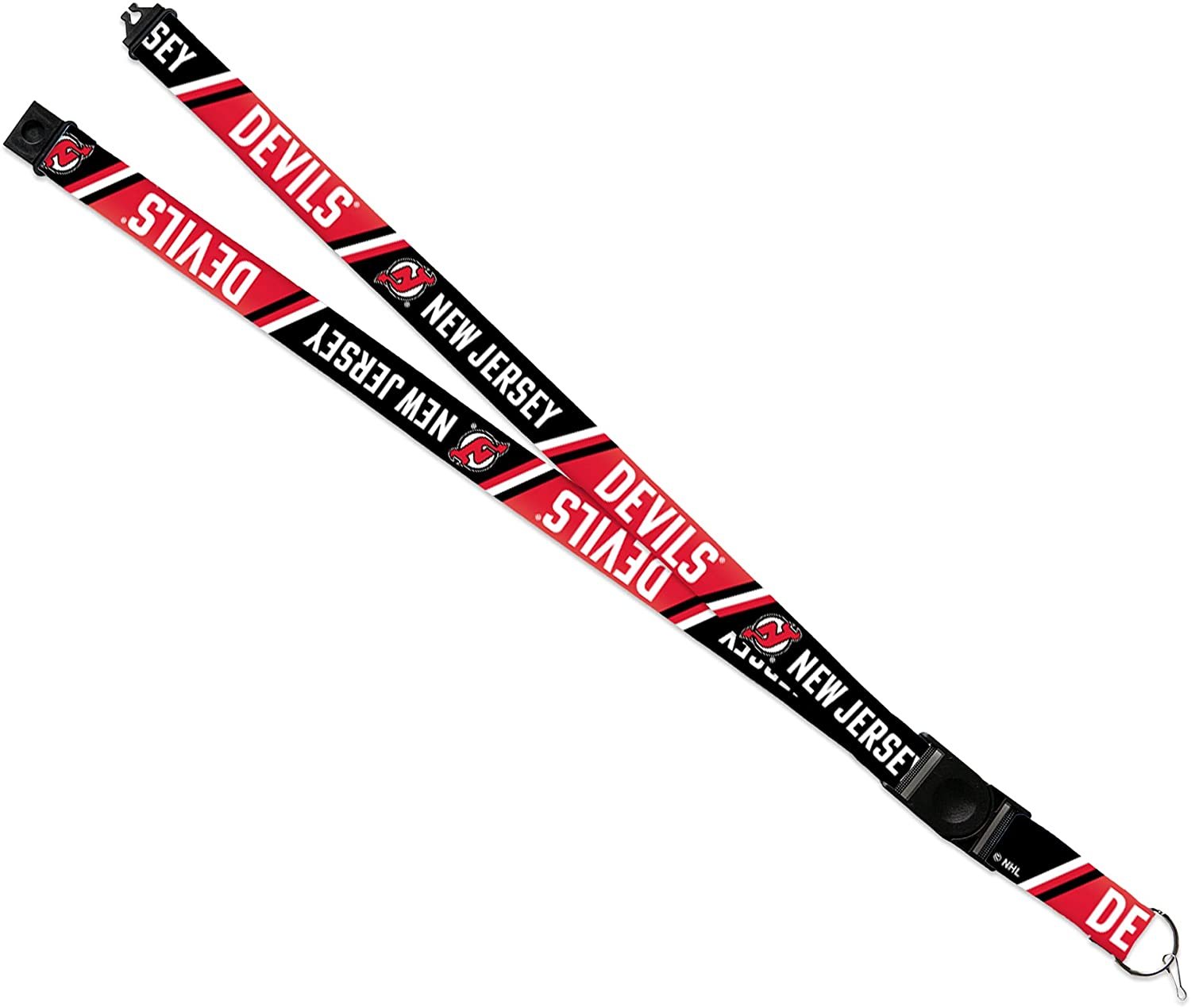 New Jersey Devils Lanyard Keychain Safety Breakaway Double Sided