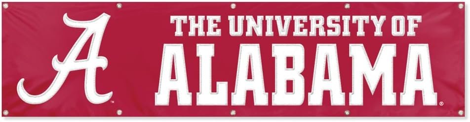 University of Alabama Crimson Tide Giant 8x2 Flag Banner Embroidered Applique 1