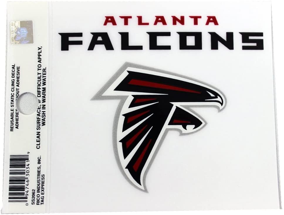 Atlanta Falcons 3 Inch Flat Static Cling Decal