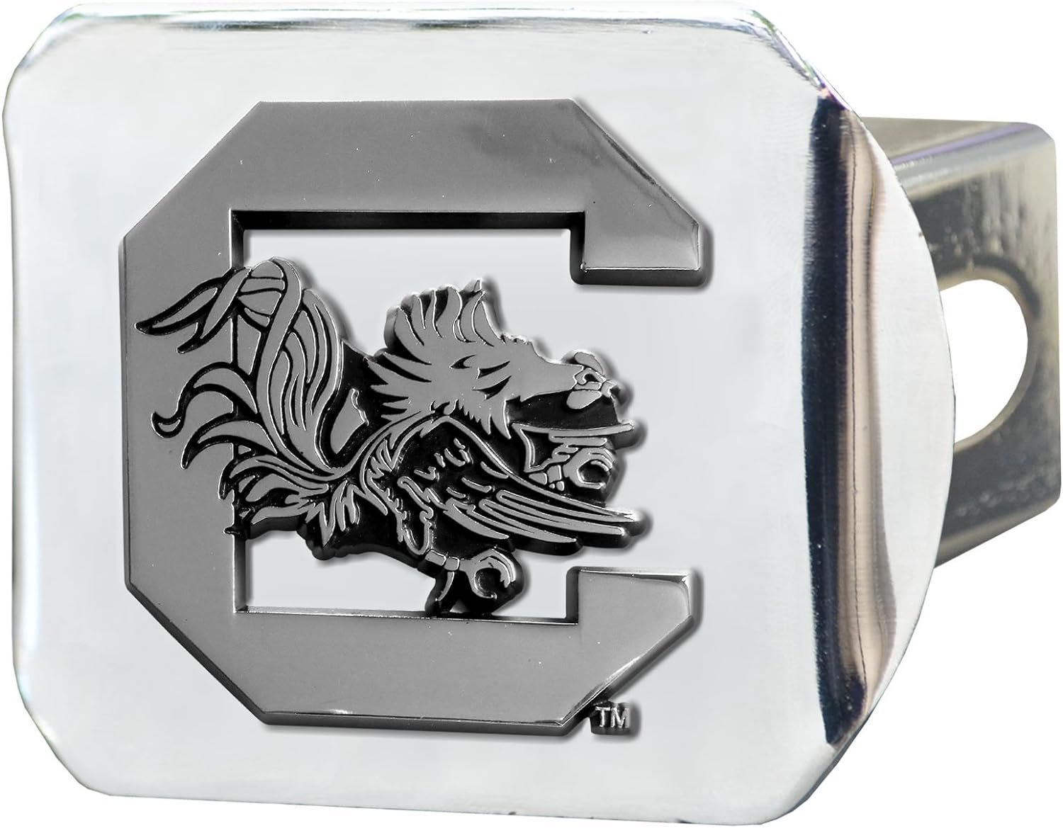 University of South Carolina Gamecocks Hitch Cover Solid Metal with Raised Chrome Metal Emblem 2" Square Type III 2