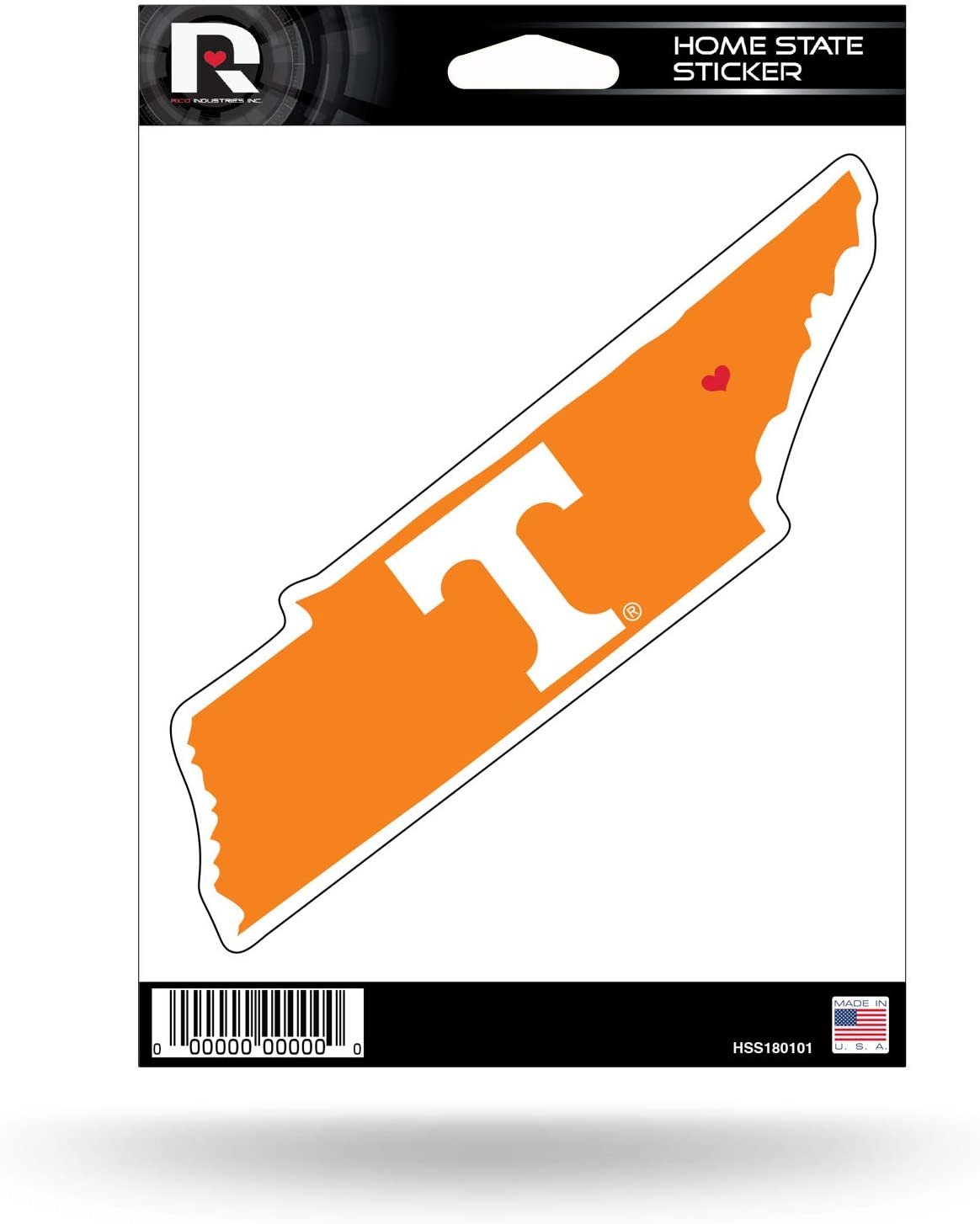University of Tennessee Volunteers 5 Inch Sticker Decal, Home State Design, Flat Vinyl, Full Adhesive Backing 1