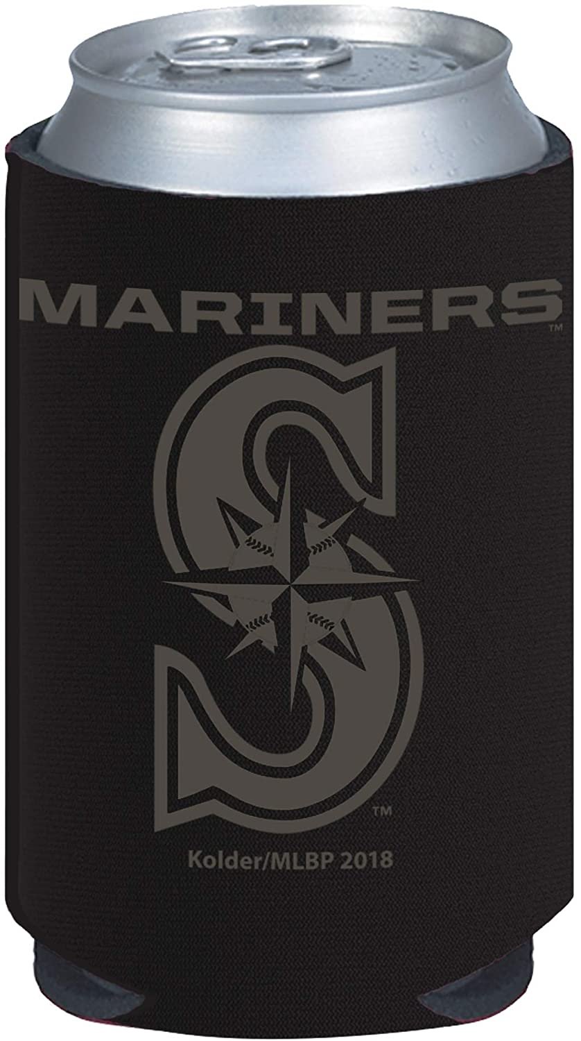 Seattle Mariners 2-Pack Tonal Black Design 12oz CAN Neoprene Beverage Insulator Holder Cooler Baseball 1