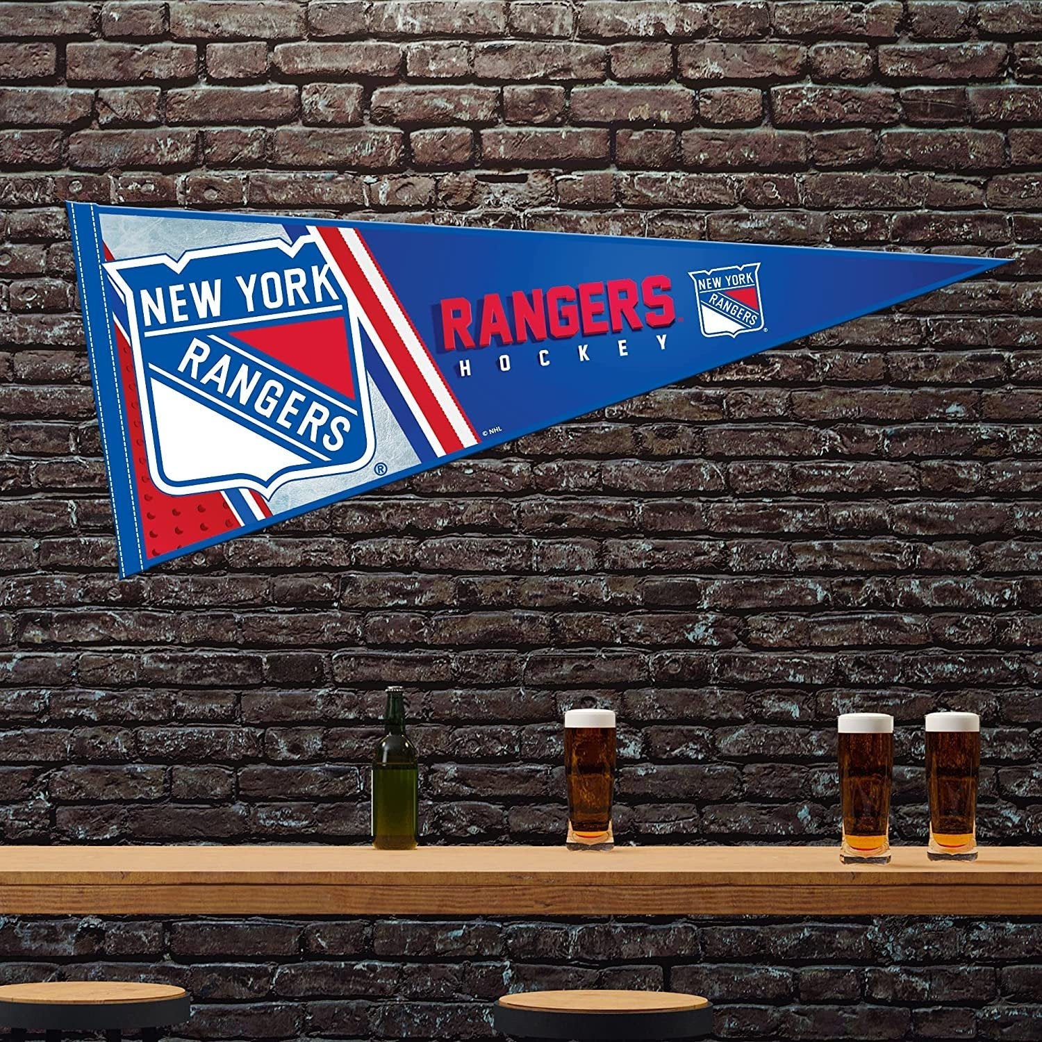 New York Rangers Soft Felt Pennant, 12 x 30-inches