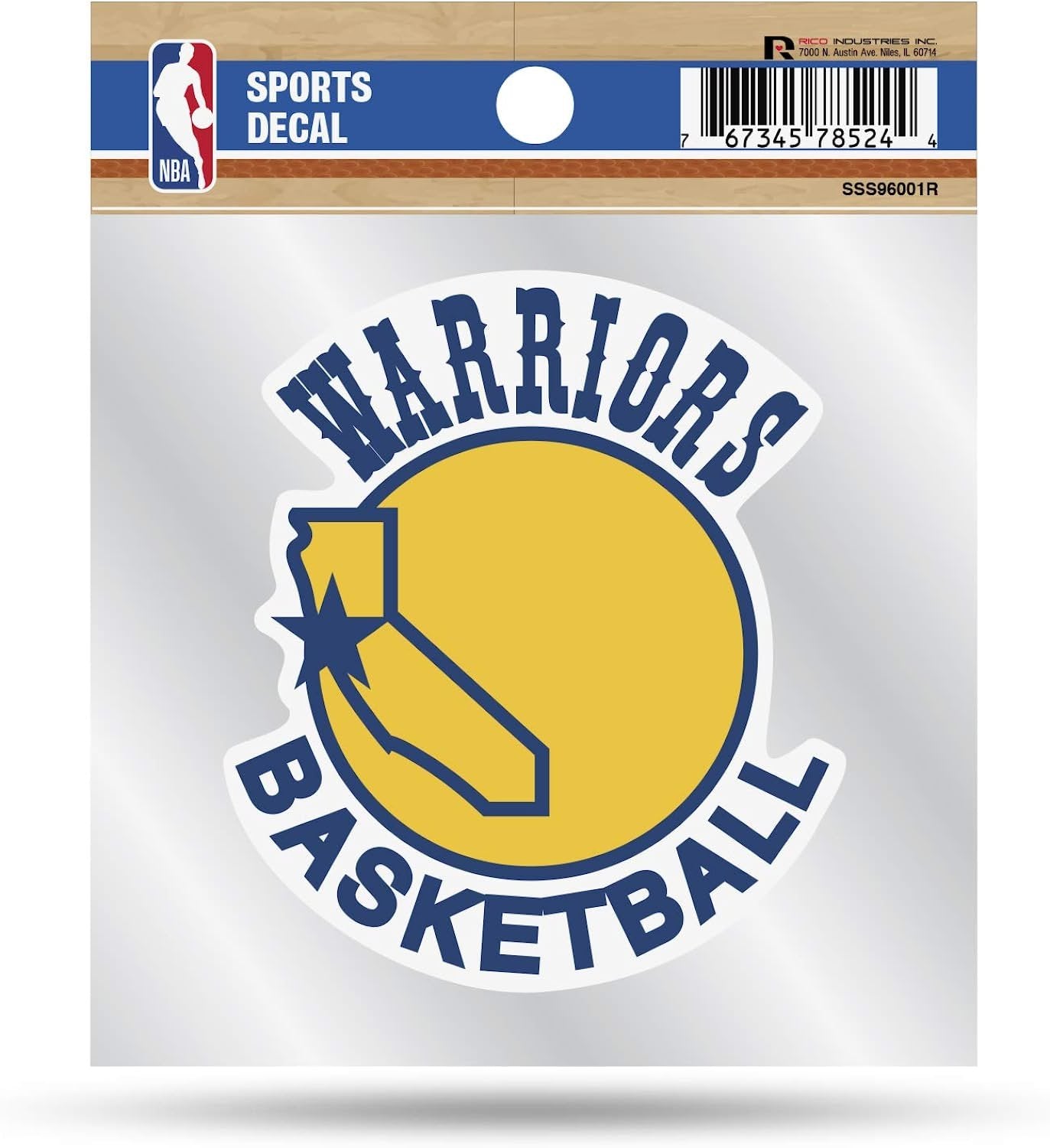 Golden State Warriors 4x4 Decal Sticker Retro Logo Clear Backing 1