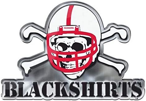 University of Nebraska Cornhuskers Aluminum Metal Auto Emblem Raised Adhesive Backing 1