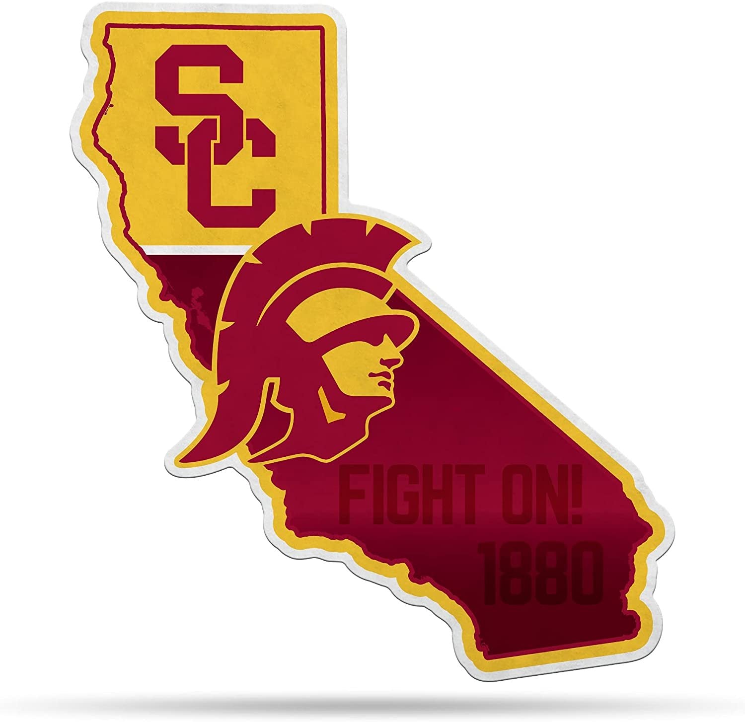 University of Southern California USC Trojans Soft Felt Pennant, State Design, Shape Cut, 18 Inch, Easy To Hang 1
