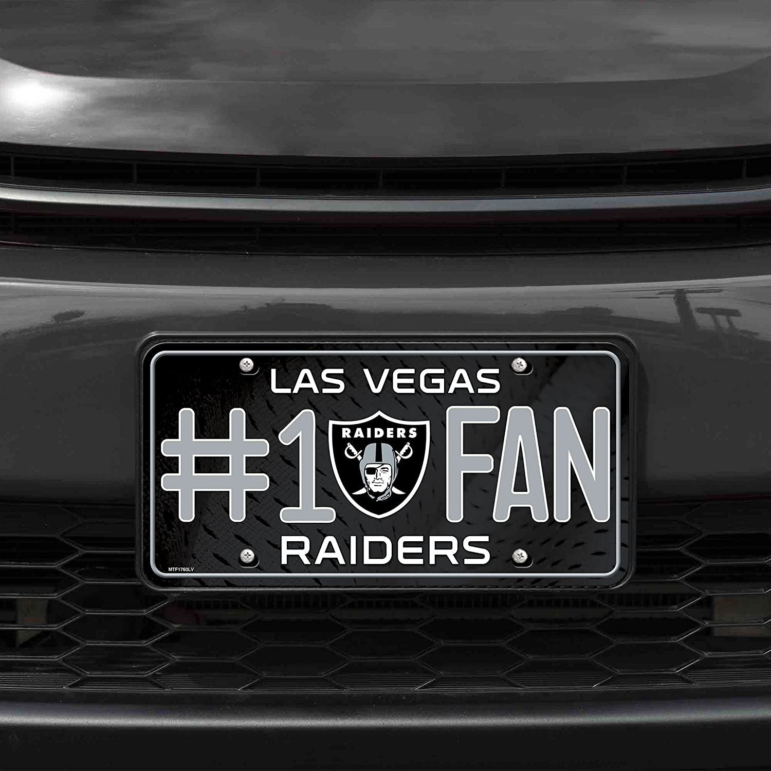 Las Vegas Raiders #1 Fan Metal License Plate Tag 2