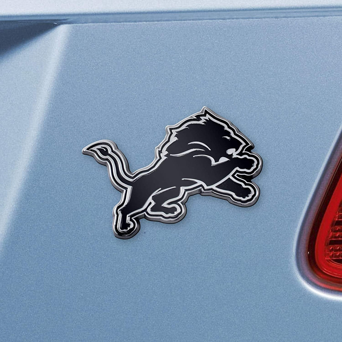 Detroit Lions Solid Metal Raised Auto Emblem Decal Adhesive Backing
