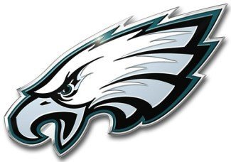 Philadelphia Eagles Premium Aluminum Metal Raised Auto Emblem, Primary Logo, Color Embossed, Full Adhesive Backing 1