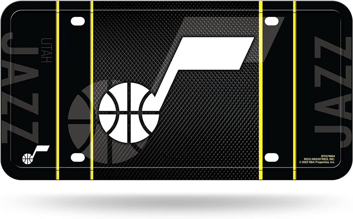 Utah Jazz Metal Auto Tag License Plate, Jersey Design, 12x6 Inch