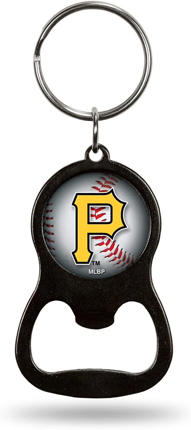 Pittsburgh Pirates Premium Solid Metal Bottle Opener Keychain, Key Ring, Team Color 1