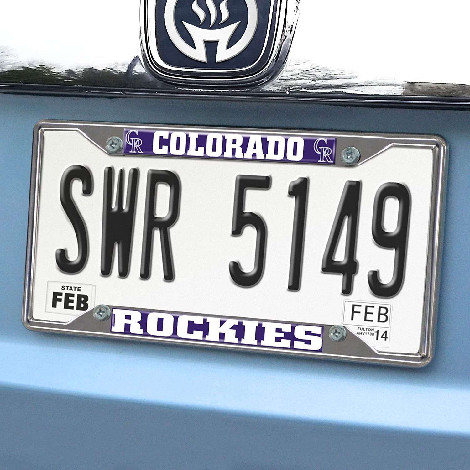 Colorado Rockies Metal License Plate Frame Tag Cover Chrome 6x12 Inch