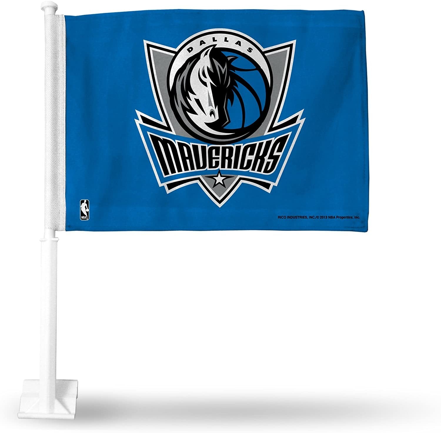 Dallas Mavericks Premium Double Sided Car Flag Banner, Includes Plastic Display Pole 1