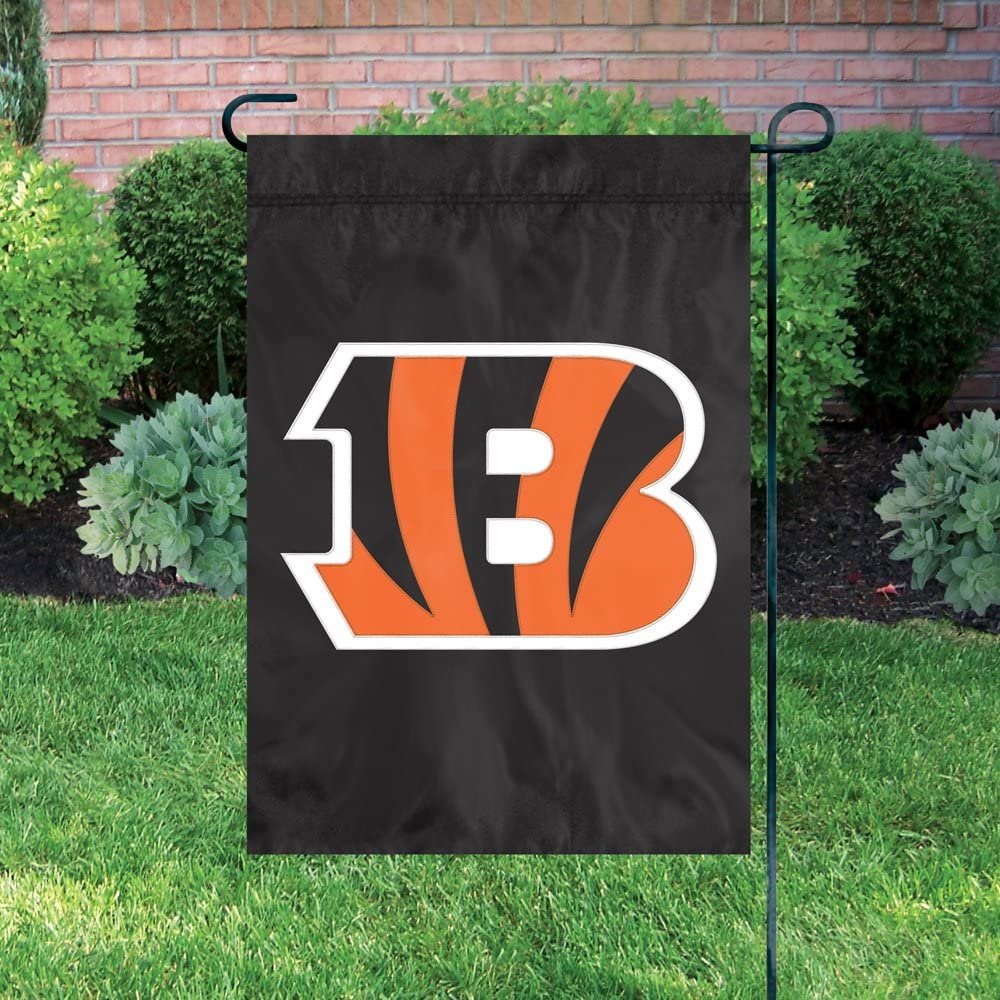 Cincinnati Bengals Premium Garden Flag Banner Applique Embroidered 12.5x18 Inch 3