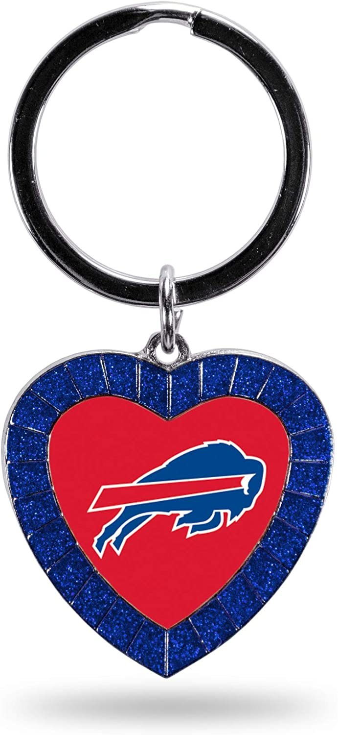 Buffalo Bills Keychain Color Rhinestone Heart