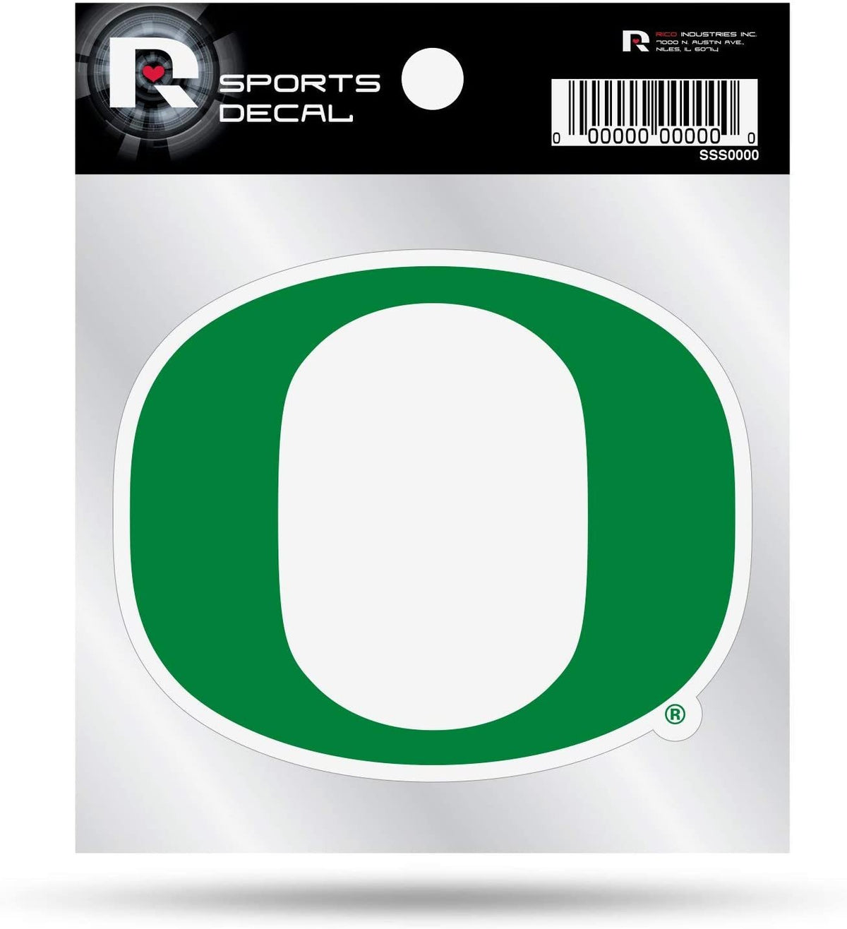 University of Oregon Ducks 4x4 Inch Die Cut Decal Sticker, Primary Logo, Clear Backing
