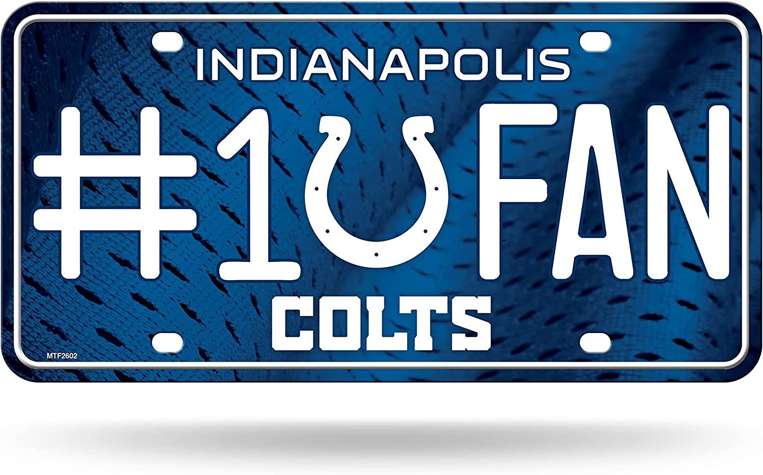 Indianapolis Colts Metal Auto Tag License Plate, #1 Fan Design, 12x6 Inch 1