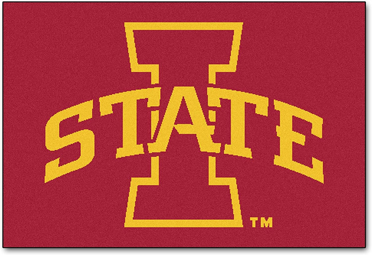 Iowa State University Cyclones Floor Mat Area Rug, 20x30 Inch, Nylon, Anti-Skid Backing